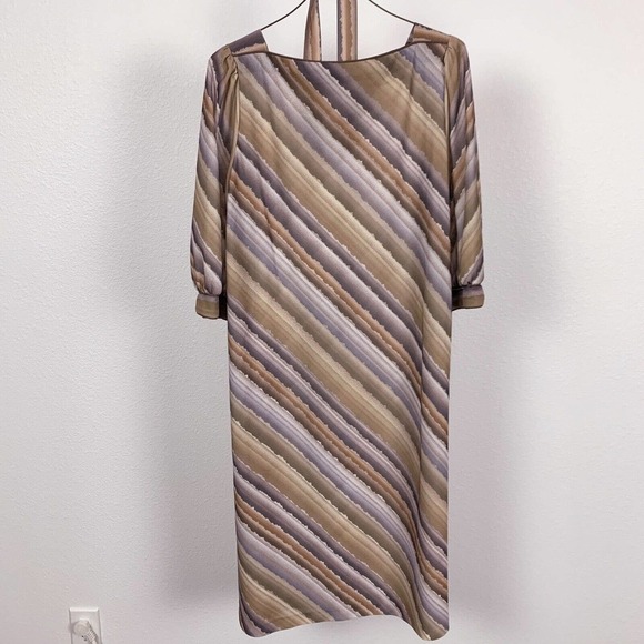 Vintage Risa Ann New York Polyester Gradient Art To Wear Dress 16 16.5 - Picture 7 of 8